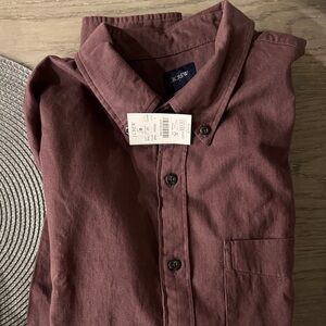 J.Crew Maroon Casual Shirt NWT L